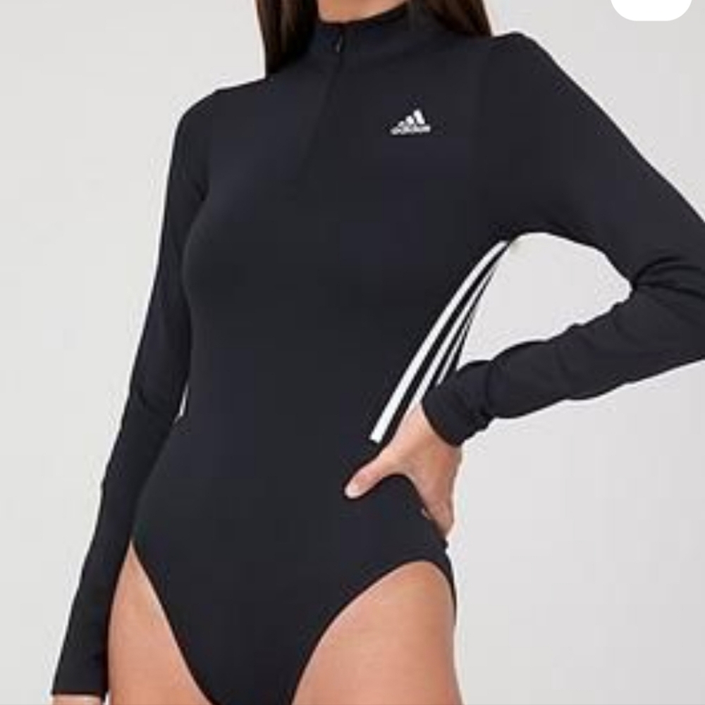 Adidas Black Long Sleeve Aeroready Bodysuit